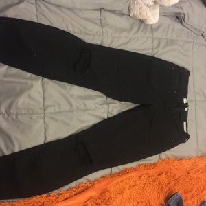 High rise skinny black jeans